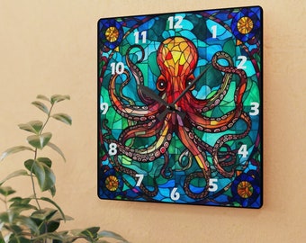 Octopus Acrylic Wall Clock: A Timepiece with Artistic Elegance