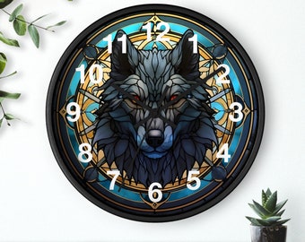 Reloj de pared único con forma de lobo: un reloj majestuoso para los entusiastas de la vida silvestre