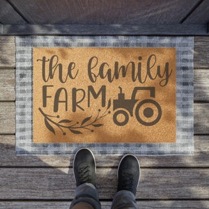 The Family Farm Door Mat - Stylish & Durable, Greet Guests with Warmth and Elegance Every Time, Homely Door Mat