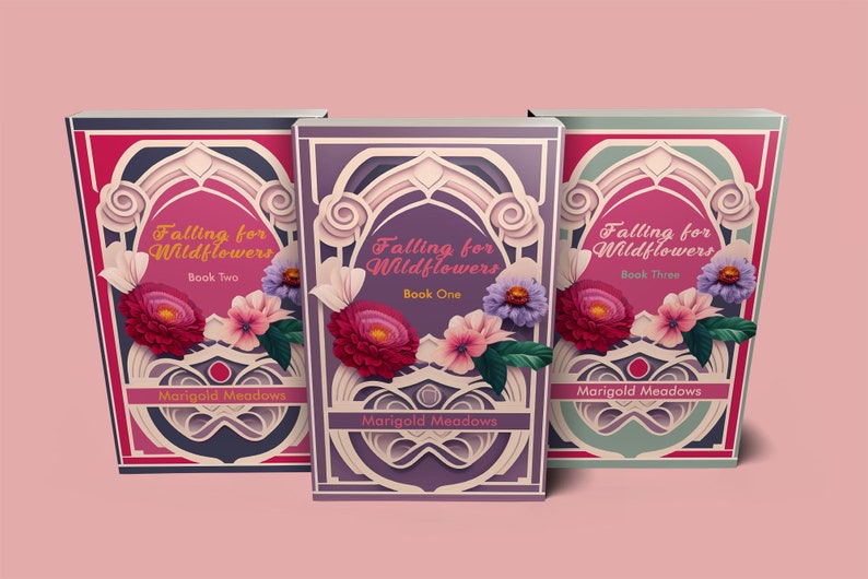 Premade Trilogy Book Covers, Set of 3 Artistic Premade Ebook Covers