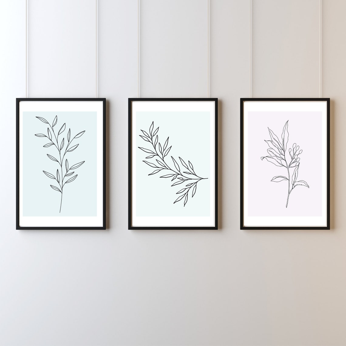 Minimalist Digital Wall Art, Printable Wall Art Botanical Line ...