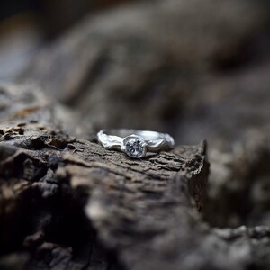 Tree Branch Sterling Silver Ring, Branch Engagement Ring