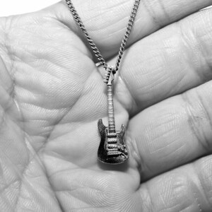 Alilang Rhinestone Guitar Pendant Necklace - Abalone Shell & Crystal Design, Adjustable Chain