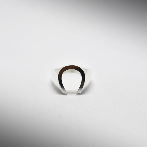 Lucky Horseshoe Sterling Silver Ring