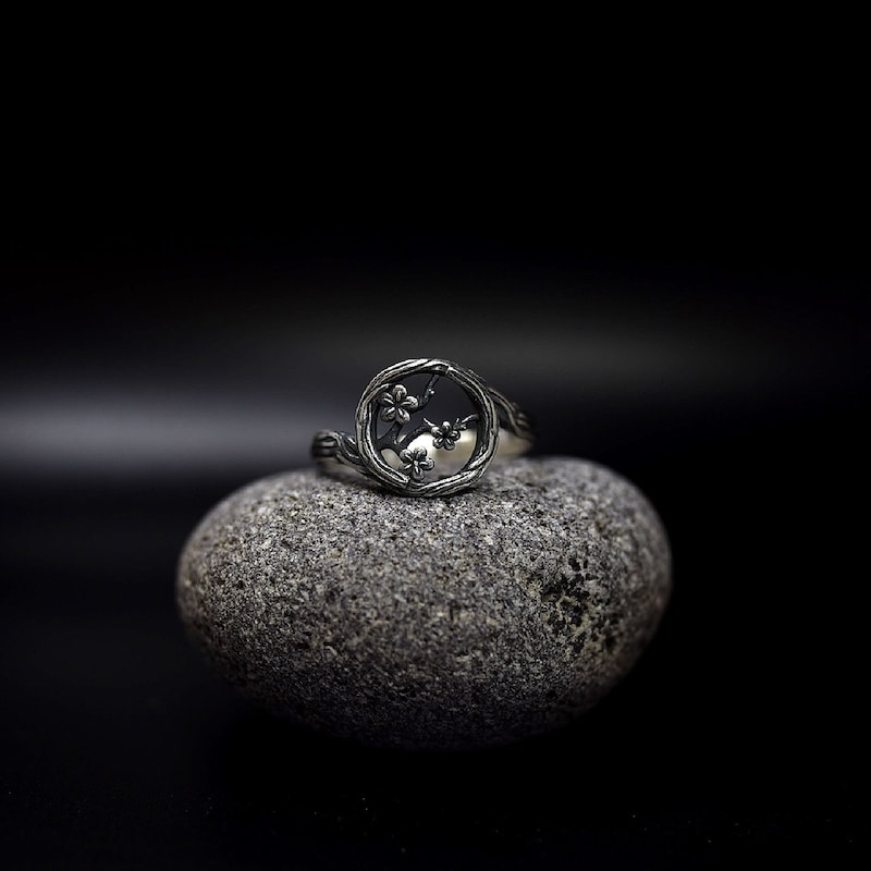 Cherry Blossom Adjustable Ring