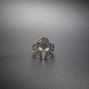 Knight Helmet Sterling Silver Ring