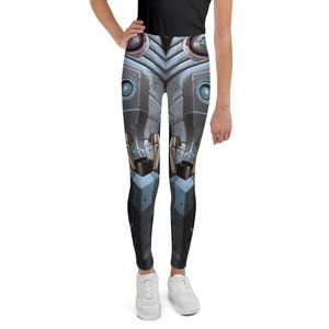 Youth Leggings 8-20Machine Robot Design Girls Leggings  Girls Leggings Youth Leggings Children Leggings Girls Yoga Pants Kids Gyms Leggings