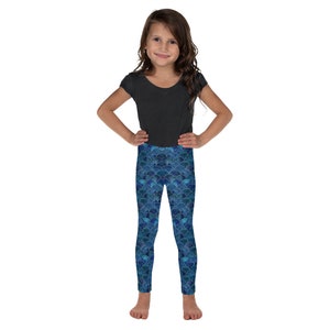 Kid&#39;s Leggings 2T-7 Blue Light Blue Bubble Design Girls Leggings Youth Leggings Children Leggings Girls Yoga Pants Kids Gyms Leggings