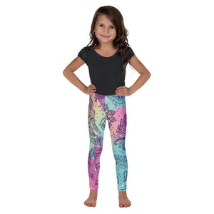 Kid&#39;s Leggings 2T-7 Design Mystical Design Fairies Girls Leggings Youth Leggings Children Leggings Girls Yoga Pants Kids Gyms Leggings