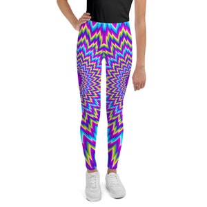 Psychedelic Youth Leggings 8-20 Young Leggings Girls Leggings Youth Leggings Children Leggings Girls Yoga Pants Kids Gyms Leggings