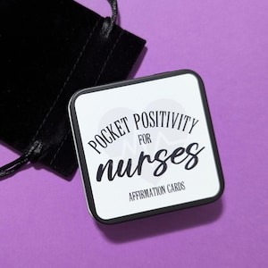 Cartes d'affirmation pour le personnel infirmier, Cartes d'affirmation pour le personnel infirmier, Boîte métallique, Mini-cartes d'affirmation, Cadeaux pour les infirmières, Semaine de l'infirmière, Pocket Positivity