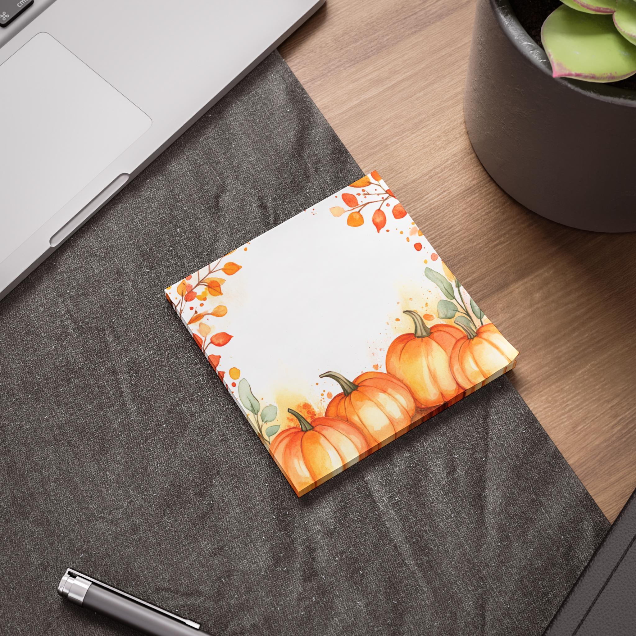 Happy Fall Post-it® Note Pads - Designer - Autumn Orange Season, Gifts ...