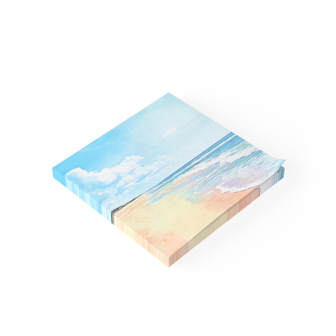 Beach Bliss Post-it® Note Pads - Designer - Blue Sky, Sandy Beach ...