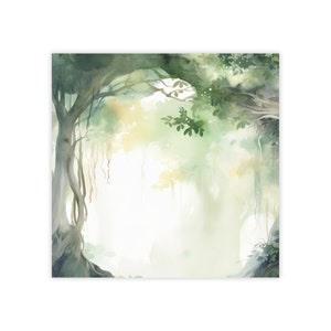 Post-it® Note Pads - Designer - Secret Forest, gift for nature lovers, fantasy, green, woods  - 50 sheets, 3" x 3" or 4" x 4" in, 2 sizes