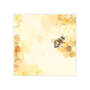 Honeycomb Bee Post-it® Note Pads - designer - honey bee, bumblebee, hive nest worker, sticky notes, gift for bee lover - 50 sheets, 2 sizes
