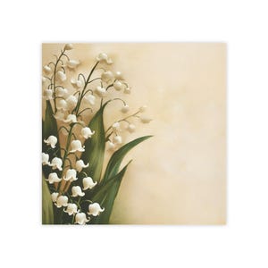 Lily of the Valley Post-it® Note Pads - designer - floral watercolor, white bells, green leaves, flowers, sticky notes - 50 sheets, 2 sizes