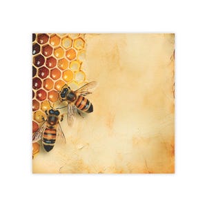 Honeycomb Bees Post-it® Note Pads - designer - honey bees on honeycomb, bumble, gift for honey bee lovers, sticky notes - 50 sheets, 2 sizes