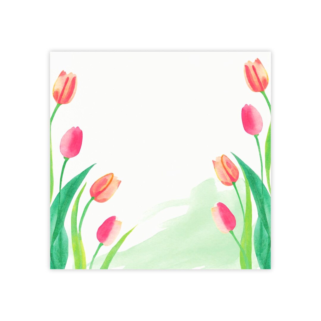 Tulips Note Tulips Post-it® Note Pads - Designer - Romantic Pastel, Floral Bulbs ...