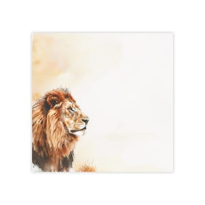Lion Post-it® Note Pads - designer - wild animal safari, leonine watercolor, leo king of jungle, gift for lion lovers - 50 sheets, 2 sizes