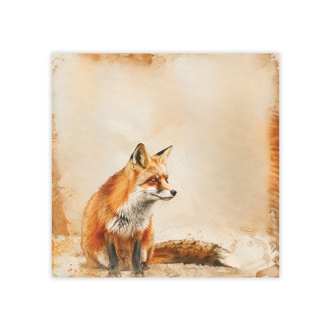 Red Fox Post-it® Note Pads - Designer - Wildlife Animal, Red Rust Fox ...