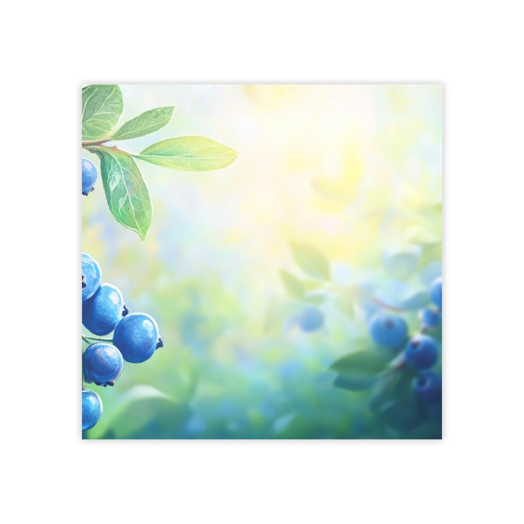 Blueberry Bushes Post-it® Note Pads - Designer - Blueberries Front Back ...