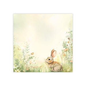 Bunny Rabbit Post-it® Note Pads - designer - pastel watercolor, spring bunny, gift for rabbit lovers, sticky notes - 50 sheets, 2 sizes