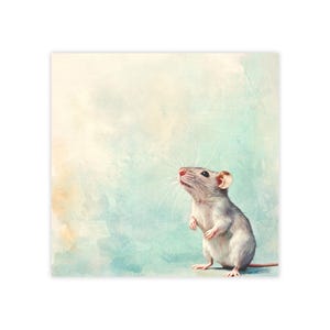 Rat Post-it® Note Pads - designer - domestic pet breed, rodent, nose tail whiskers, sticky notes, gift for rat lovers - 50 sheets, 2 sizes