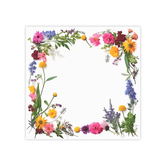 Wildflower Border Note Block Wildflower Border Note Block