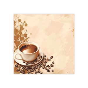 Coffee Cup Post-it® Note Pad - designer - cafe house, coffee bean, java brew mug, sticky notes, gift for caffeine lover - 50 sheets, 2 sizes