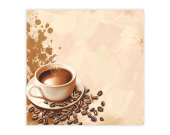 Coffee Cup Post-it® Note Pad - designer - cafe house, coffee bean, java brew mug, sticky notes, gift for caffeine lover - 50 sheets, 2 sizes