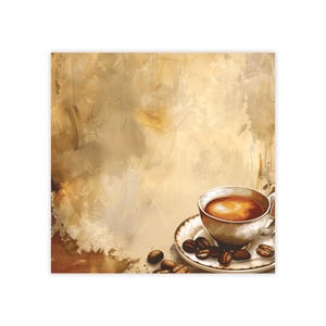 Cappuccino Cup Post-it® Note Pads - designer - coffee beans, latte, java brew mug, sticky notes, gift for cafe lovers - 50 sheets, 2 sizes