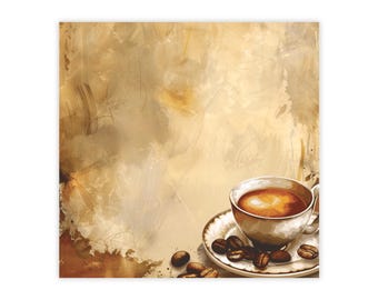 Cappuccino Cup Post-it® Note Pads - designer - coffee beans, latte, java brew mug, sticky notes, gift for cafe lovers - 50 sheets, 2 sizes