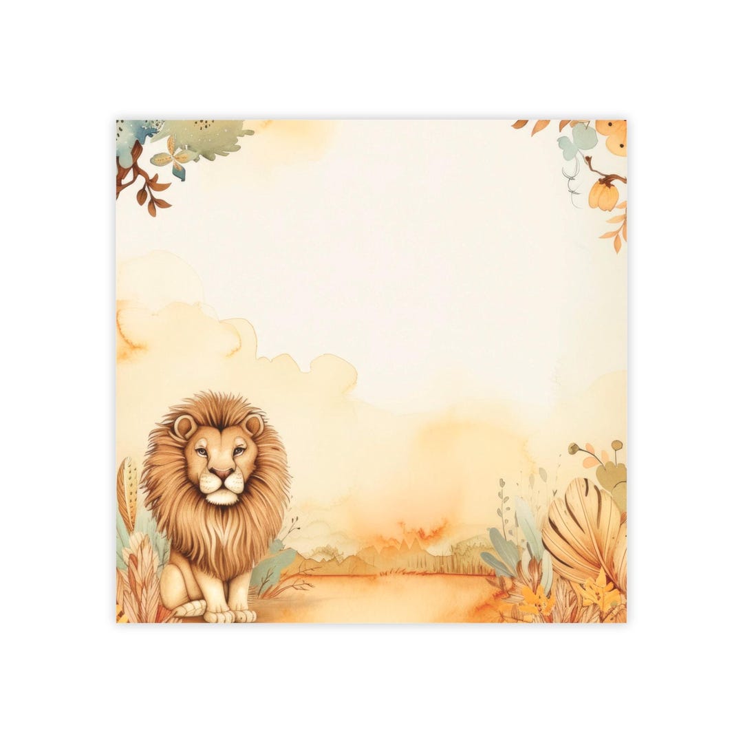 Lion Post-it® Note Pads - Designer - Wild Animal Safari, Leonine ...