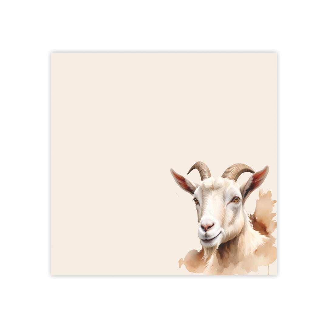 Goat Post-it® Note Pads - Designer - Watercolor Billy Goat, Horns Farm ...