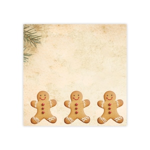 Gingerbread Men Post-it® Note Pads - designer - holiday season, sticky notes, baking cookies, gift for holiday lover  - 50 sheets, 2 sizes
