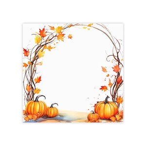 Pumpkins Post-it® Note Pads - designer - fall autumn pumpkin patch, pumpkin arch, orange gourd, harvest, winter squash - 50 sheets, 2 sizes