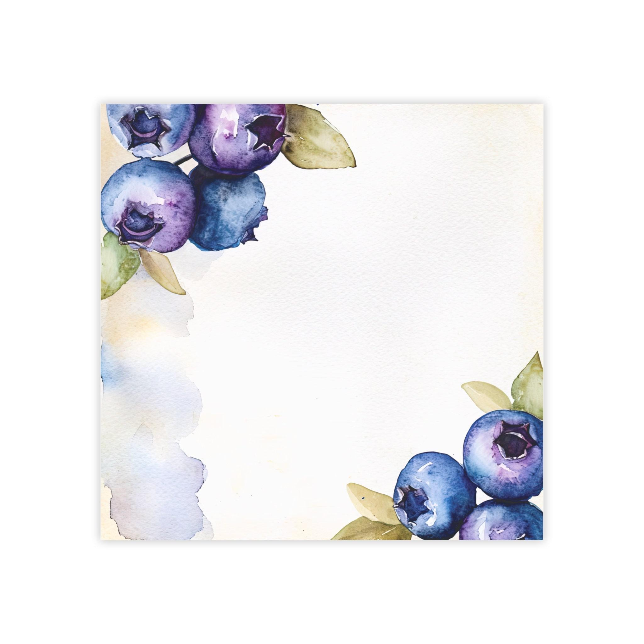 Blueberries Post-it® Note Pads - Designer - Watercolor Blueberries ...