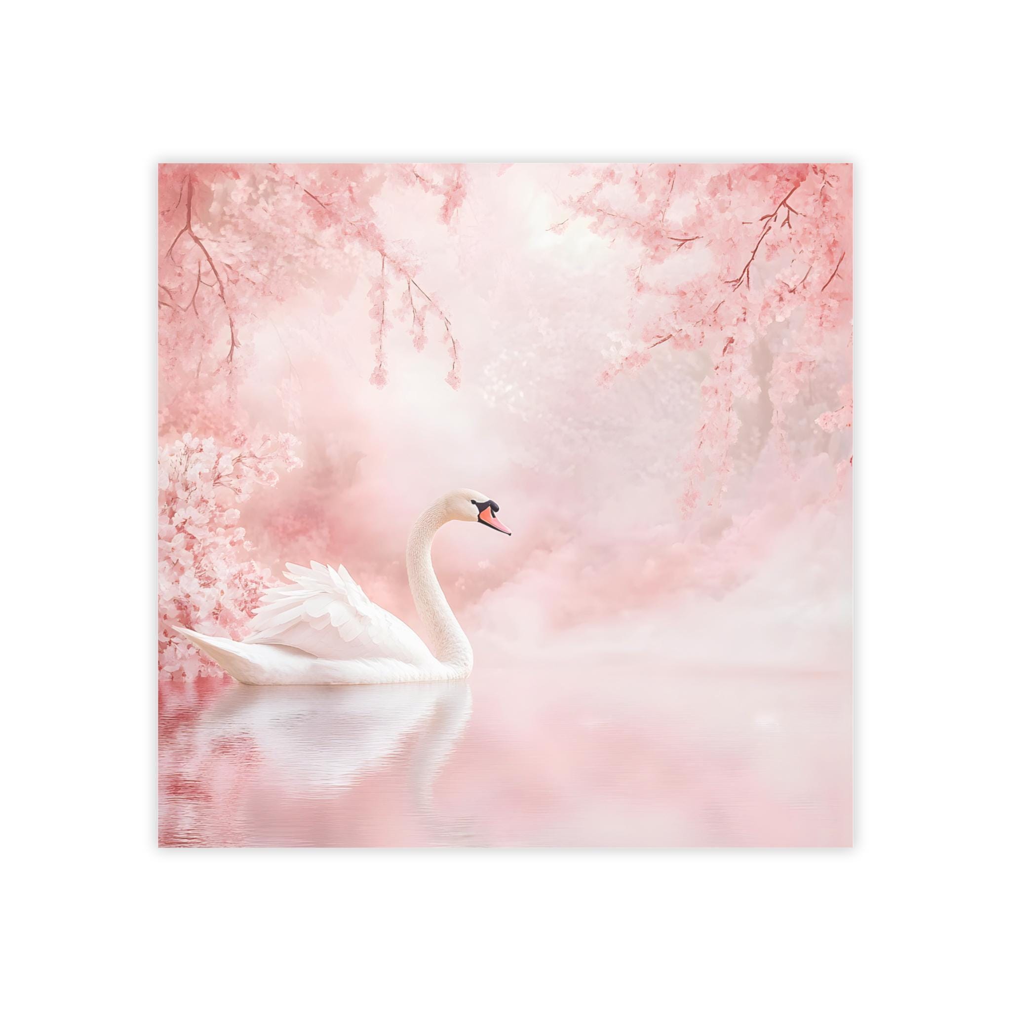 Swan Blossoms Post-it® Note Pad - Designer - Cygnus, Soft Pink Flowers ...