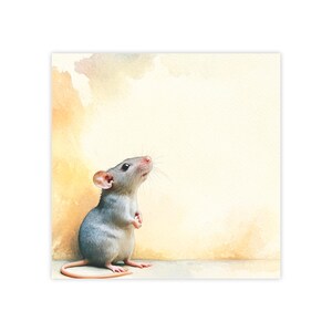 Rodent Post-it® Note Pads - designer - mouse rat, nose tail whiskers, furry mammal, sticky notes, gift for rat lover - 50 sheets, 2 sizes
