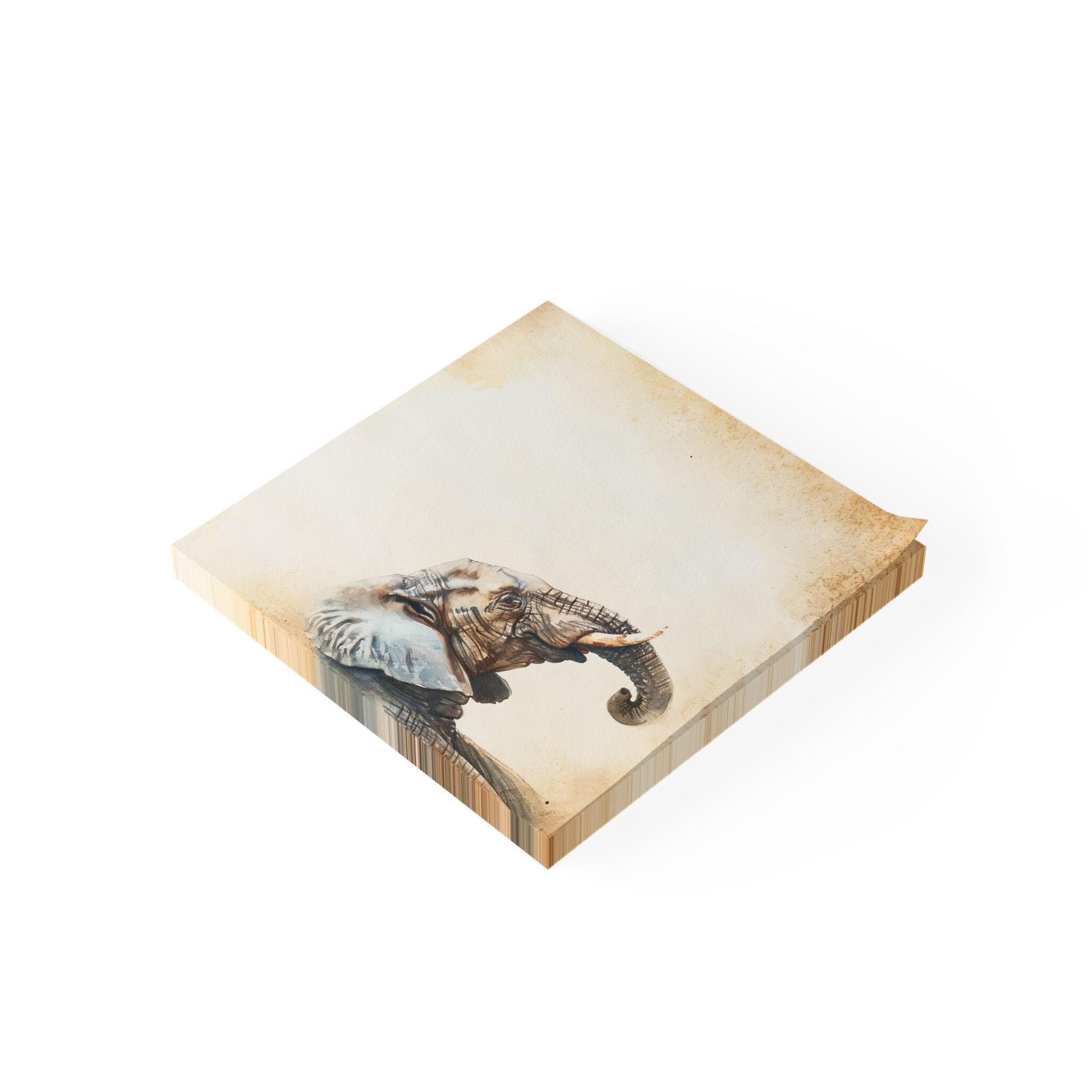 Elephant Post-it® Note Pads - Designer - Watercolor Wildlife Elephant ...