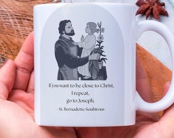 Saint Joseph Catholic Mug: "Go to Joseph" Quote