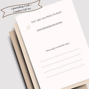 Cartes réconfortantes pour le deuil, l'épuisement professionnel et la prestation de soins | Vous n'êtes pas seul – Jeu de cartes postales de journalisation d'encouragements doux