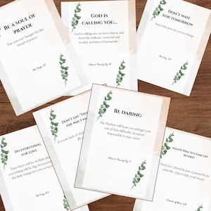 Cartes de citation de saint Josémaria Escriva – La sainteté au quotidien | 7 impressions 4 x 6 inspirantes dans une boîte kraft | La sainteté au quotidien