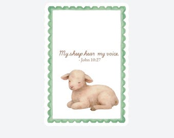 My Sheep Hear My Voice Waterdichte christelijke vinylstickers| Johannes 10:27