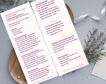 Kroontje van St. Gertrude en gebed voor eeuwige rust Bladwijzer: katholieke devotional voor de maand van de heilige zielen