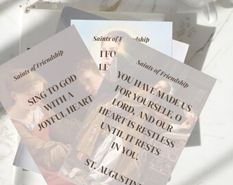 Catholic Saint Postcard Set: Friendship & Faith Quotes for Teens