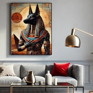 Anubis Egyptian God Poster: Ancient Mythology Wall Art Digital Download)