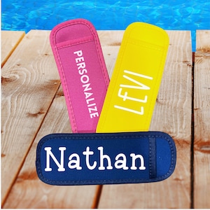Personalized Popsicle koozie, popsicle sleeve, ice pop holder, party favor, personalized popsicle holder, summer party favor, gifts for kids