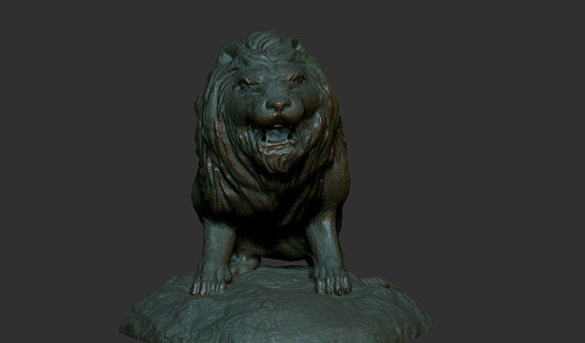 Gerçekçi Detaylara Sahip 3D Aslan STL Figürü Sanatsal Ev Dekorasyonu ...