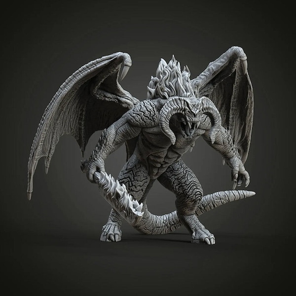 Yüzüklerin Efendisi  Balrog Figür STL, 3D  STL Baskı için STL Dosyası Parçalı çizim Dijital indirmeler Filmler Oyunlar Diorama 3D Modeller